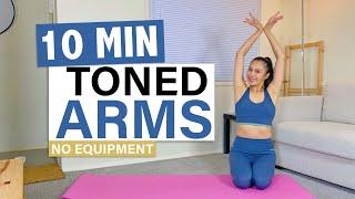 10 MIN TONED ARMS WORKOUT| Workout at Home | No Equipment Needed | Joy Tan