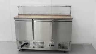 Diaminox ESL3864 3 Door Bench Fridge Saladette