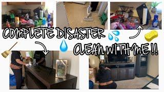 COMPLETE DISASTER CLEAN WITH ME // SPEED CLEANING// CLEANING MOTIVATION