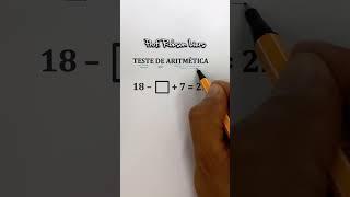 TESTE DE ARITMÉTICA - Prof Robson Liers