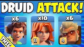 Th16 New troop Druid with root rider Valkyrie attack strategy || ( clash of clans )