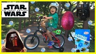 Ryan Ride Bike in the Park while opening surprise Eggs