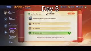 Ninja Academy Quiz Day 4, 5, & 6 | #MLBB×NARUTO #MLBBCreator