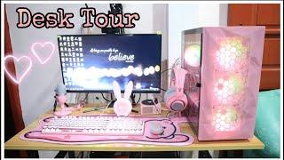 Aesthetic Pink Gaming Desk Tour #Shorts