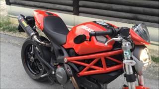 DUCATI monster 796 with SPY-R Rizoma, and Akrapovič exhaust sound