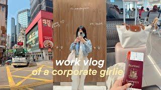 work vlog | hongkong trip, prioritizing self growth, corporate girlie 9-5 office work vacation