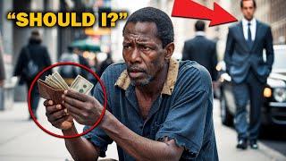 Homeless Black Man Finds Wallet Full of Cash, But What He Does Next Changes His Life Forever…