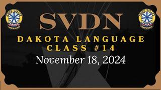 SVDN - Dakota Language Class 14