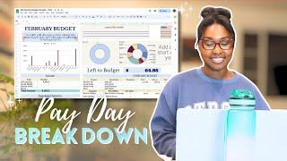 WEEKLY PAYDAY ROUTINE | $2000 | zero based budgeting, saving for TRAVEL & school, paying off debt!