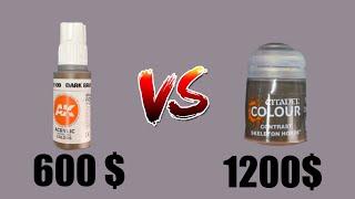 $ 600 vs $ 1200 - Citadel vs AK interactive Miniature Painting COLORS | WORTH IT???