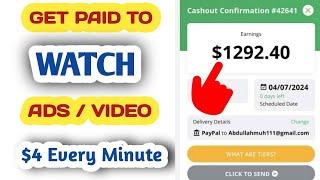 3 websites that  pays $4( 4k) A Minutes for Every Video Ads You Watch / how to make money online.