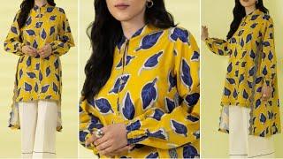 New designer A line high low kurta with ban collar cutting and stitching