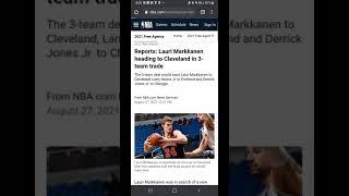 LAURI MARKENNEN TRADED TO CLEVELAND WHATS REALLY GOOD