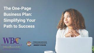 One-Page Business Plan: Simplifying Your Path to Success