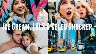 ICE CREAM, LOLS & CELEB SHOCKER | NYC VLOGS