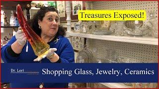 Treasures Exposed! Shopping Depression & Fenton Glass, Hull & Nippon Pottery, Jewelry with Dr. Lori