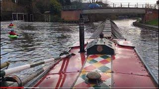 Shooting the rapids narrowboat style