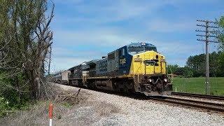 GECX 7382 (ex-CSX C40-8W) leads CP 680 through Caledonia
