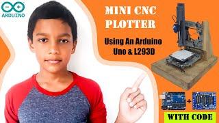 How to Make a Mini CNC Plotter - 2D Drawing machine Using Arduino UNO, Scrap DVD & L293D Shield