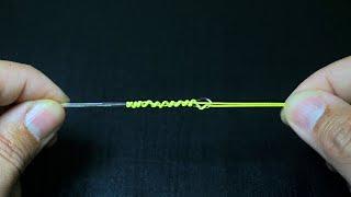 Smooth Fishing Knot to Connect Braid and Mono/Flouro this Fisherman is Using to Tie a Knot