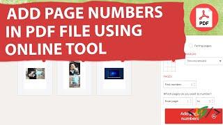 How to Add Page Numbers in PDF File Online Tool