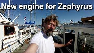 New engine for Zephyrus - Wooden boat restoration - Boat refit Travels With Geordie #82