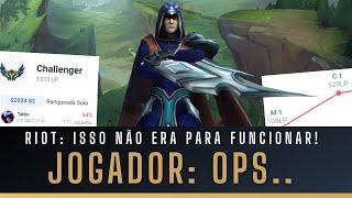 JOGADOR DE LOL DESCOBRE COMO VENCER TODO JOGO NÍVEL 1 E VAI DIRETO PRO DESAFIANTE