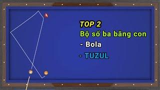 TOP 2 bộ số ba băng con. Tuzul và Bola đuôi cơ nâng cao. 상위 2개 고급 시스템. Top 2 advanced 3 cushion