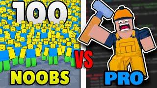 100 Noobs VS 1 Pro Developer