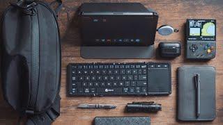 My Sling Bag Micro Work Setup  • iPad mini + Foldable Keyboard and more!