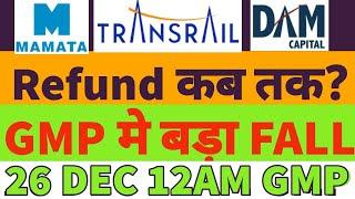 Mamta machinery ipo refundtransrail ipo gmp todayDAM capital ipo gmp falltransrail ipo gmp fall