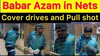 Exclusive  Babar Azam cover drive and Hard hitting Practice 