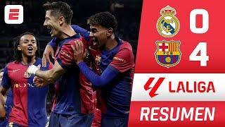 Barcelona HUMILLÓ al Real Madrid. GOLEADA 4-0 con GOLES de Lewandowski, Raphinha y Yamal | La Liga