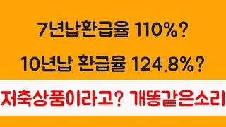 단기납 7년 환급율100%초과 종신보험 주의-금감원보도자료