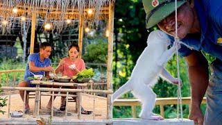 Ruby helps grandfather harvest bananas and take care of the beautiful farm