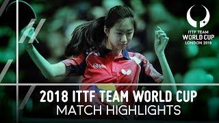 2018 Team World Cup Highlights I Ding Ning/Liu Shiwen vs Wu Yue/Wang Amy (1/4)