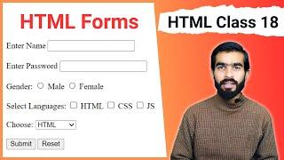 HTML Tutorial: Create a form in html | Learn HTML Forms | html full course for beginners | Class 18