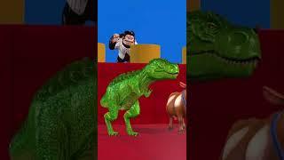 Monkey T-rex 3d Funny Animals  #animalvideos #cow  #cartoon #cartoonanimals #kids #cartoonforkis