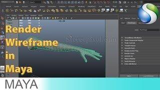 How to Render Wireframe in Maya Software Render