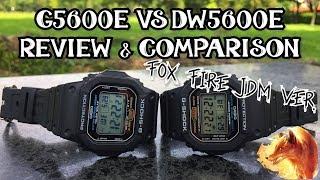 G-SHOCK G5600E VS DW5600E FOX FIRE REVIEW and COMPARISON!