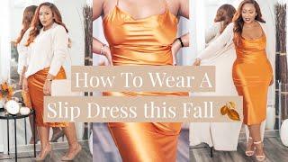 How to Wear a Slip Dress this Fall