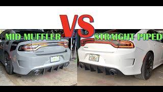 Charger 392 exhaust Mid Muffler Delete  VS Straight Piped ***CAUTION***...