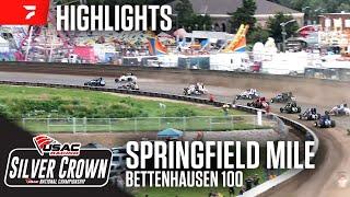 61st Bettenhausen 100 | USAC Silver Crown at Springfield Mile 8/17/24 | Highlights