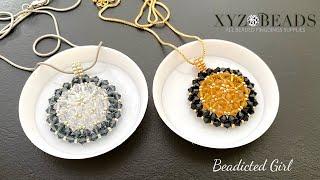 Mandala Beaded Pendant || XYZ Beads Tutorial || Bicone Pendant