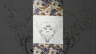 15 min v/s 30 min v/s 1hour ddrawing challenge #SUKUNA#ANIME#RISHABHARTS#