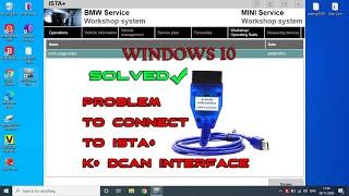 BMW ISTA+ USB OBD K + DCAN DIAGNOSTIC CABLE ERROR Windows 10