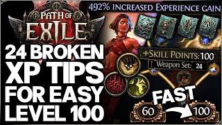 Path of Exile 2 - Do THIS Now - Easy FAST Level 100 & ALL Skill Points - 24 BROKEN XP Tips & Guide!