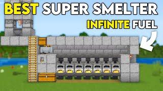 SUPER SMELTER WITH INFINITE FUEL in Minecraft Bedrock 1.21 !