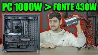 O QUE ACONTECE SE USAR FONTE FRACA EM UM PC FORTE? TESTE PRÁTICO