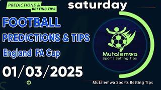 FOOTBALL PREDICTIONS TODAY 01/03/2025 PREDICTIONS TODAY | BETTING TIPS ,#betting@sports betting tips